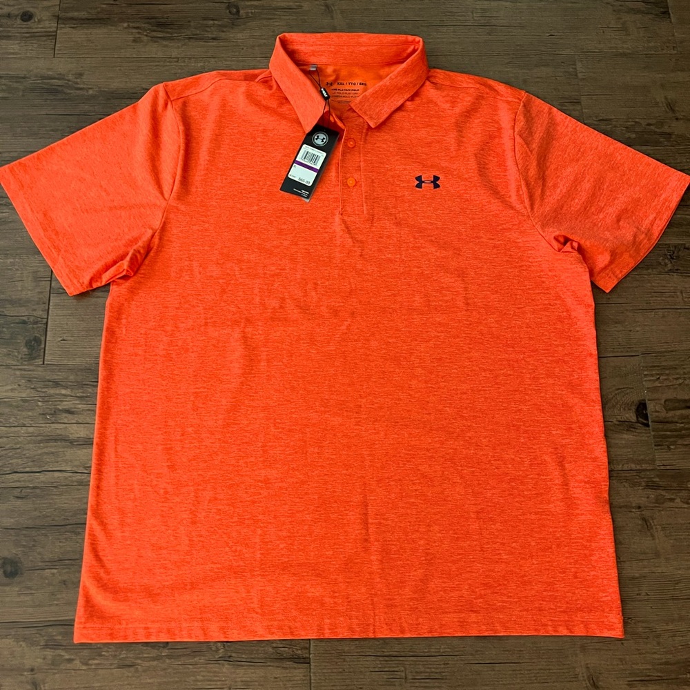 NWT MENS UNDER ARMOUR SHORT SLEEVE POLO SIZE XXL ~ GAMEDAY ~ BRONCOS OR AUBURN!